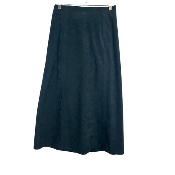 Talbots Maxi Skirt 12 Green Boho Western Retro Preppy Old Money Classic Chic 80s - Picture 1 of 12